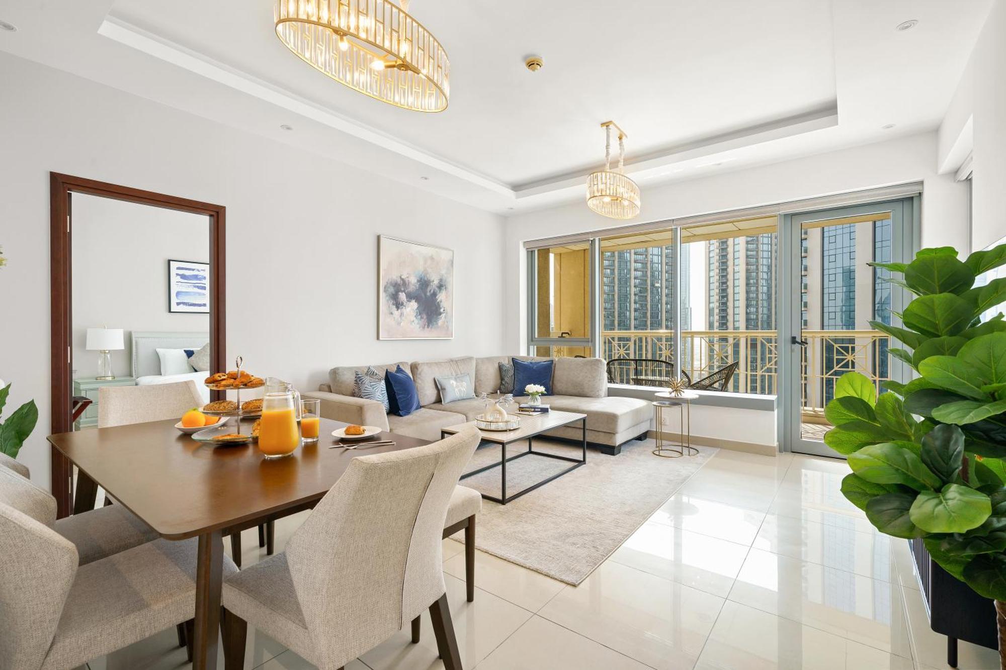New! Luxury 3Bedroom With Spectacular Burj Views Downtown Dubaj Kültér fotó